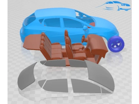 Seat Ibiza 5 Door 2013 Printable Car 3D Print Model