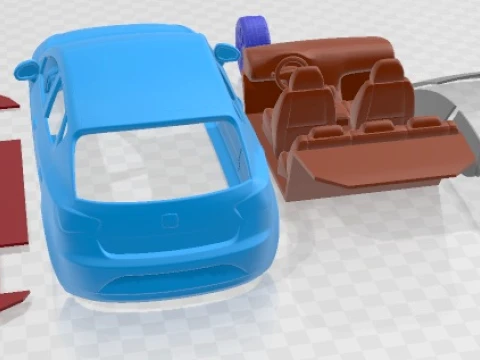 Seat Ibiza 5 Door 2013 Printable Car 3D Print Model