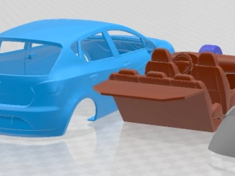 Seat Ibiza 5 Door 2013 Printable Car 3D Print Model