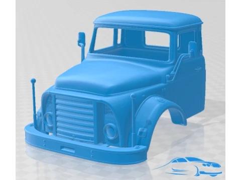 DAF Torpedo 1965 Kabinli Kamyon Yazdırılabilir 3D Baskı Modeli