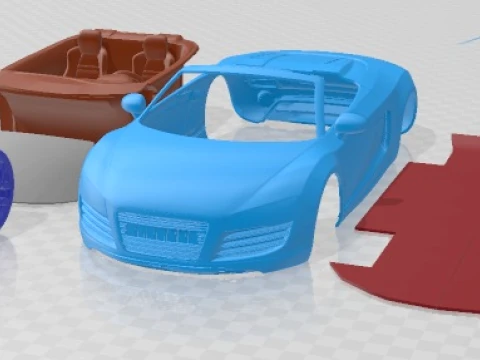 Audi R8 Spyder V10 2014 afdrukbare auto 3D printmodel