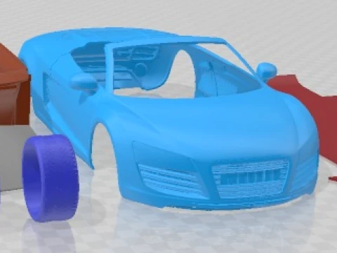 Carro para imprimir Audi R8 Spyder V10 2014 Modelo de Impressão 3D