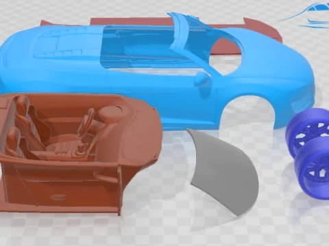 Carro para imprimir Audi R8 Spyder V10 2014 Modelo de Impressão 3D
