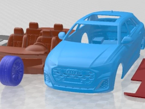Audi SQ8 55 TFSI 2024 Printable Car 3D Print Model