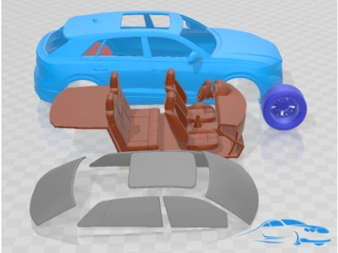 Audi SQ8 55 TFSI 2024 Printable Car 3D Print Model