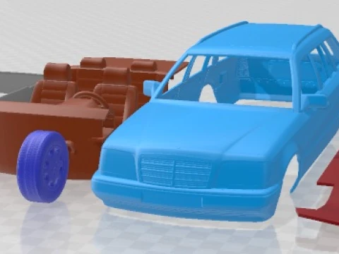 Mercedes Benz E Sınıfı Vagon 1993 Yazdırılabilir Araba 3D Baskı Modeli