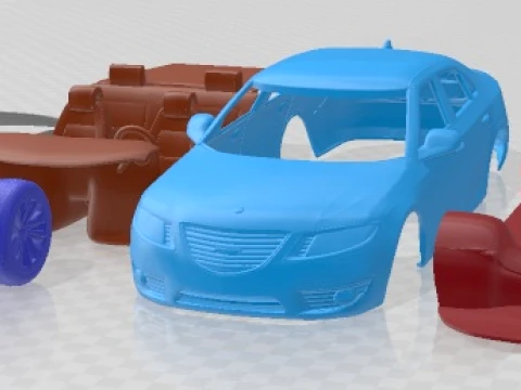 Coche Saab 9-5 2010 Imprimible Modelo de impresión 3D