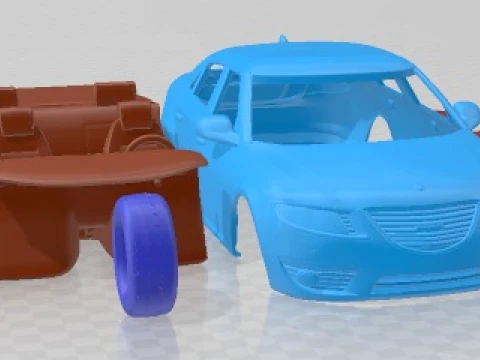 Saab 9-5 2010 Printable Car 3D Print Model