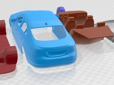 Saab 9-5 2010 Printable Car 3D Print Model