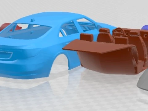 Saab 9-5 2010 Printable Car 3D Print Model