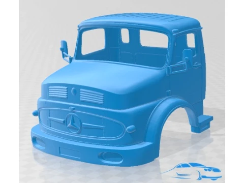Mercedes Benz LAK 2624 1974 Cabin Truck Printable 3D Print Model