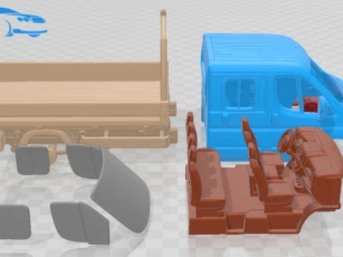 Citroen Jumper Crew Cab Truck 2023 stampabile Modello di stampa 3D