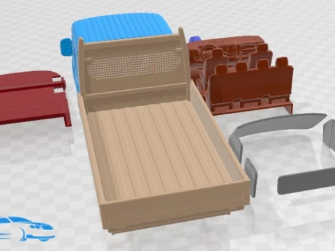 Citroen Jumper Crew Cab Truck 2023 stampabile Modello di stampa 3D