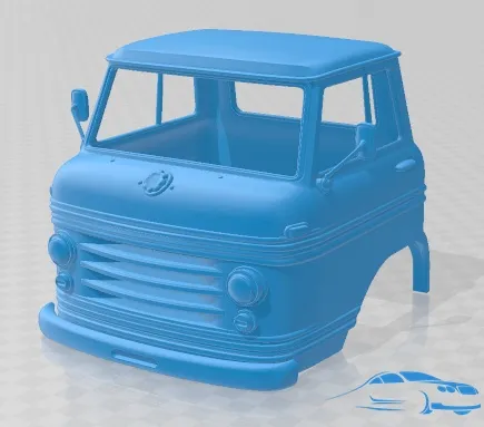 Volvo L430 1968 Cabin Truck Printable 3D Print Model .c4d .max .obj .3ds .fbx .stl .blend