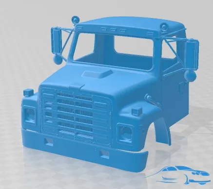 International S1900 1986 Cabin Truck Printable 3D Print Model .c4d .max .obj .3ds .fbx .stl .blend 