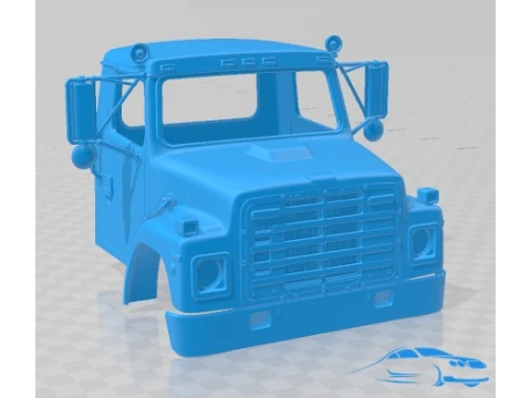 International S1900 1986 Cabin Truck Printable 3D Print Model