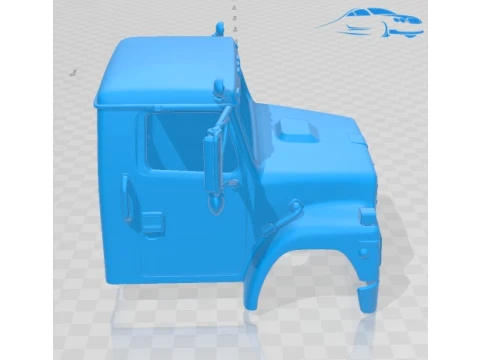 International S1900 1986 Cabin Truck Printable 3D Print Model