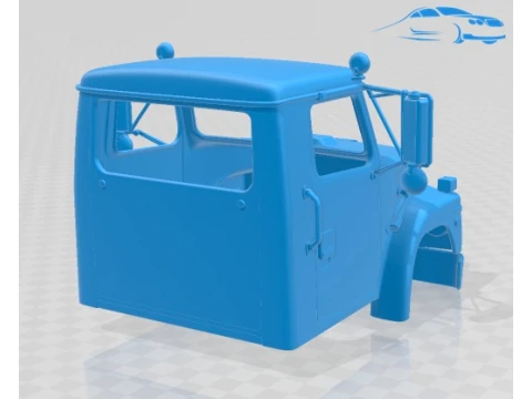 International S1900 1986 Cabin Truck Printable 3D Print Model