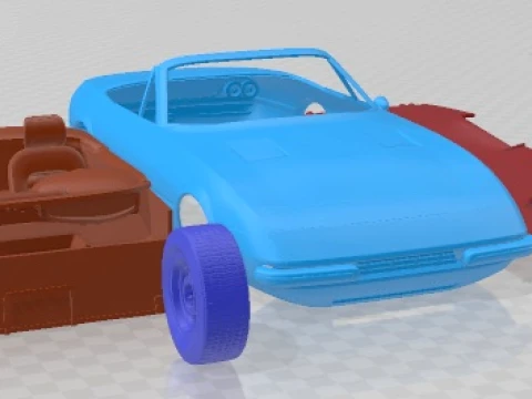 Ferrari Daytona Spider 1968 Printable Car 3D Print Model
