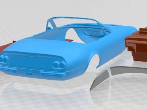 Ferrari Daytona Spider 1968 Printable Car 3D Print Model
