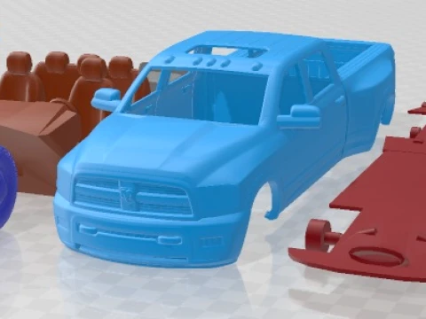 Dodge Ram 3500 HD 2011 Printable Car 3D Print Model