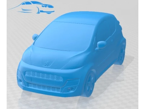Peugeot 107 2013 Printable Car 3D Print Model