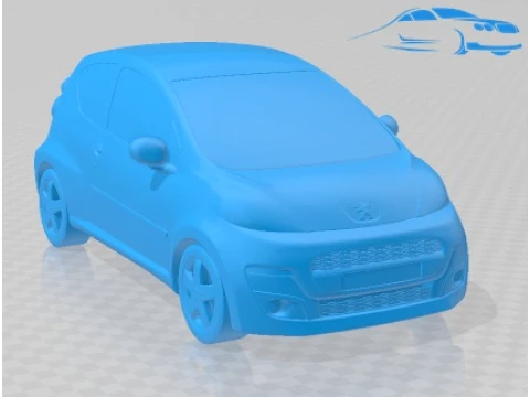 Peugeot 107 2013 Printable Car 3D Print Model