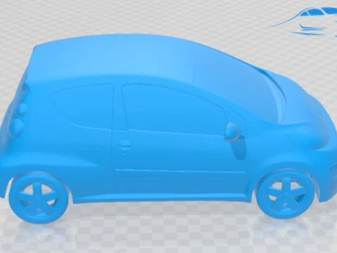 Peugeot 107 2013 Printable Car 3D Print Model