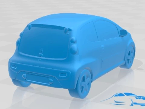 Peugeot 107 2013 Printable Car 3D Print Model
