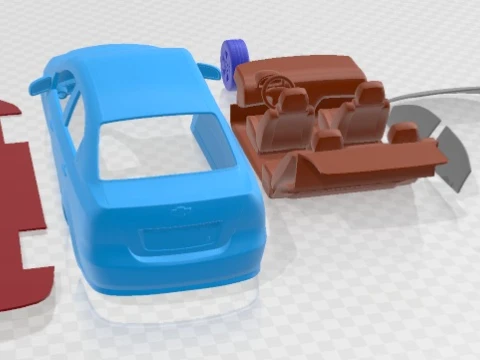 Carro para imprimir Chevrolet Aveo Sedan LS 2006 Modelo de Impressão 3D