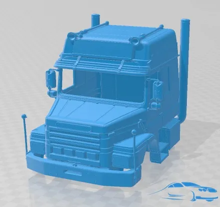 Scania 142 H 1984 Cabin Truck Printable 3D Print Model .c4d .max .obj .3ds .fbx .stl .blend 