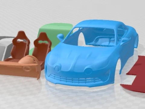 Renault Alpine A110 2018 Printable Car 3D Print Model
