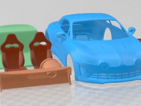 Renault Alpine A110 2018 Printable Car 3D Print Model