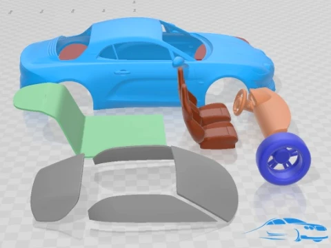 Renault Alpine A110 2018 Printable Car 3D Print Model