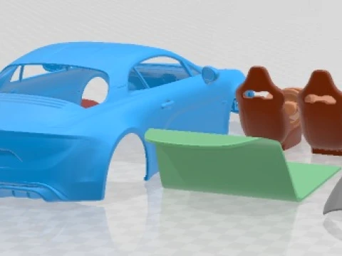Renault Alpine A110 2018 Printable Car 3D Print Model
