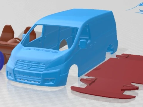 Fiat Scudo 4 Doors 2011 Printable Van 3D Print Model