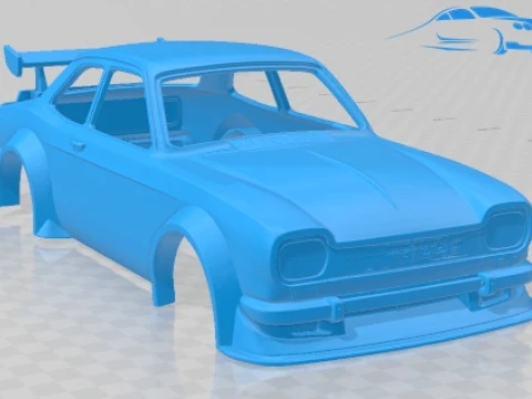 Carro de corpo imprim&iacute;vel Escort MK1 RS 2000 Tuning Modelo de Impressão 3D