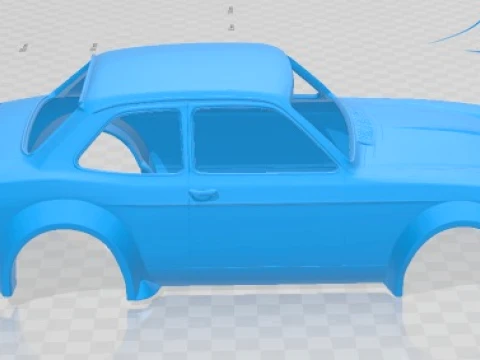 Carro de corpo imprim&iacute;vel Escort MK1 RS 2000 Tuning Modelo de Impressão 3D