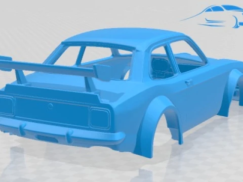 Carro de corpo imprim&iacute;vel Escort MK1 RS 2000 Tuning Modelo de Impressão 3D