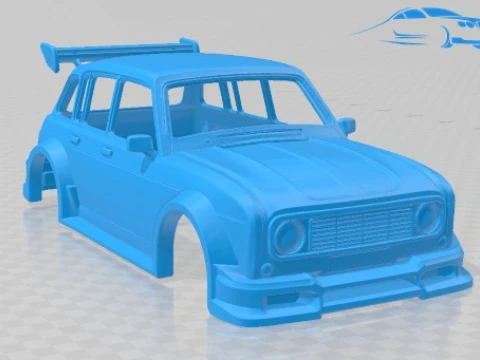 Renautl 4 Tuning Printable Body Car 3D Print Model