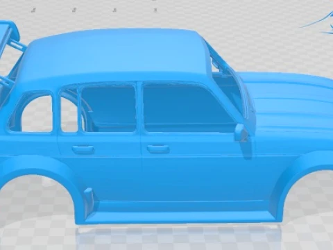 Renautl 4 Tuning Printable Body Car 3D Print Model