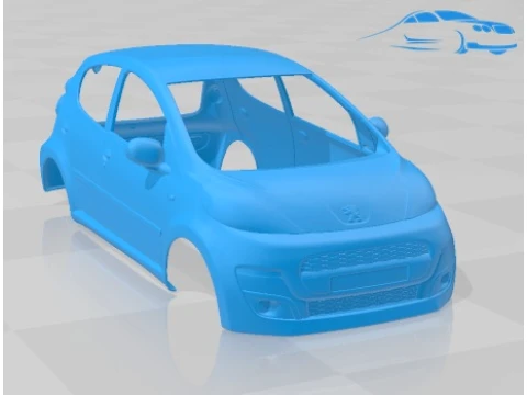 Peugeot 107 5 Door 2013 Printable Body Car 3D Print Model