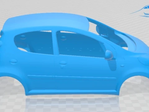 Peugeot 107 5 Door 2013 Printable Body Car 3D Print Model