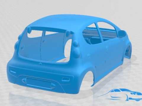 Peugeot 107 5 Door 2013 Printable Body Car 3D Print Model