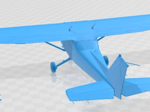 Cessna 172 Light Aircraft Printable 3D Print Model