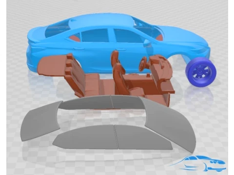 Lexus ES350 F Sport 2019 Printable Car 3D Print Model