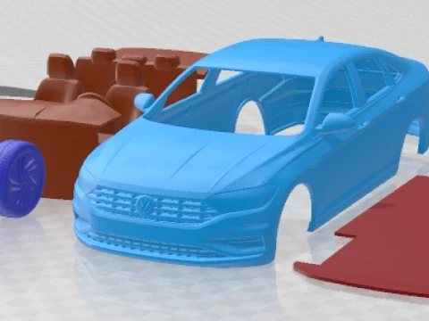Volkswagen Jetta Premium 2018 Printable Car 3D Print Model