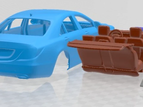 Mercedes Benz S Class 2014 Printable Car 3D Print Model