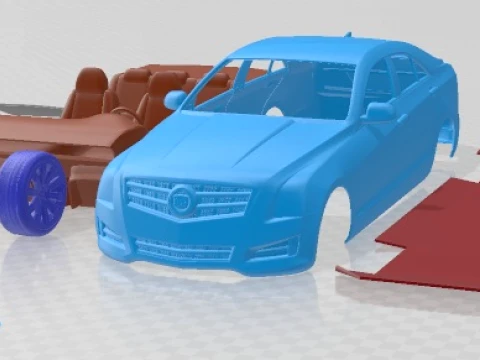 Cadillac ATS 2013 Voiture imprimable Modèles 3D en vedette