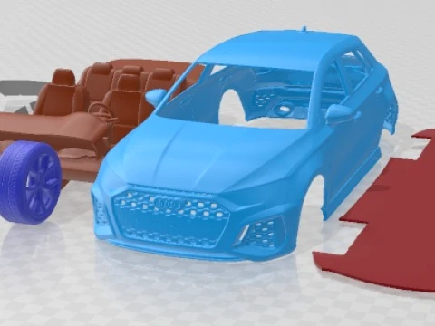 Auto stampabile Audi RS3 Sportback 2021 Modello di stampa 3D